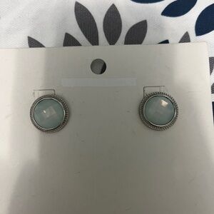 Elegant Silver and White Earrings